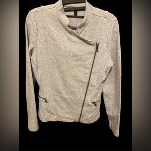 Banana Republic Gray Asymmetrical Zip Jacket